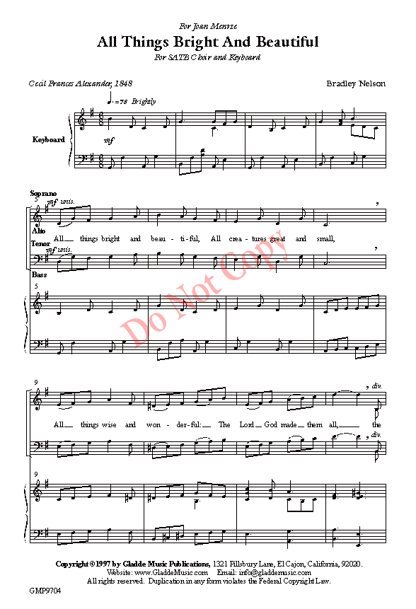 All Things Bright and Beautiful, p.1