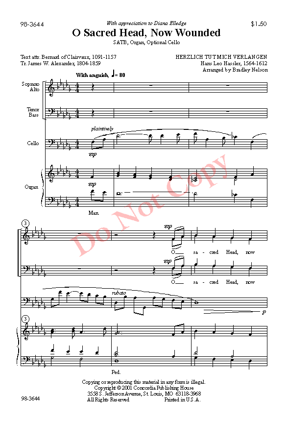 O Sacred Head, Now Wounded-p.1