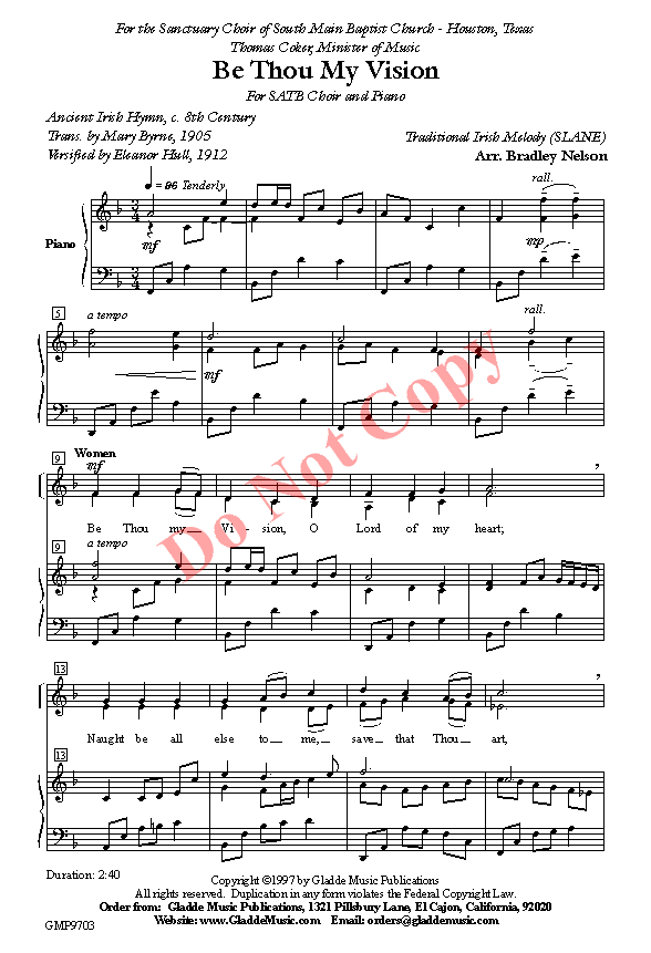 Be Thou My Vision, p.1