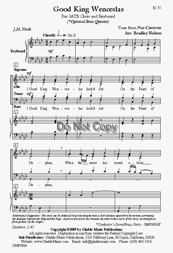 Good King Wenceslas, p.1